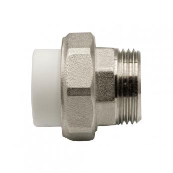 Муфта комб. разъемная, нар 25х1" EVER® plast  БЕЛЫЙ (Россия)