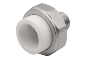 Муфта комб. разъемная, нар 25х1/2" EVER® plast БЕЛЫЙ (Россия)