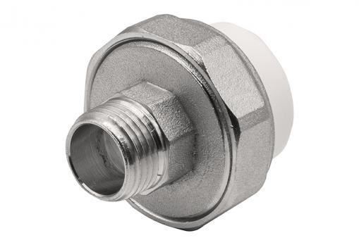 Муфта комб. разъемная, нар 25х1/2" EVER® plast БЕЛЫЙ (Россия)