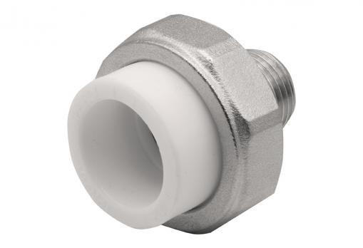 Муфта комб. разъемная, нар 25х1/2" EVER® plast БЕЛЫЙ (Россия)