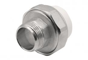 Муфта комб. разъемная, нар 25х3/4'' EVER® plast БЕЛЫЙ (Россия)