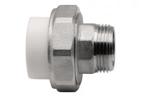 Муфта комб. разъемная, нар 25х3/4'' EVER® plast БЕЛЫЙ (Россия)