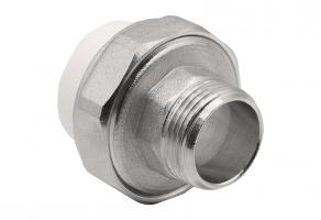 Муфта комб. разъемная, нар 25х3/4'' EVER® plast БЕЛЫЙ (Россия)