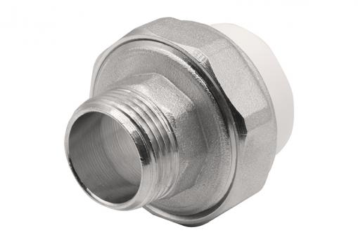 Муфта комб. разъемная, нар 25х3/4'' EVER® plast БЕЛЫЙ (Россия)