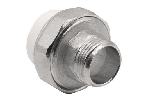 Муфта комб. разъемная, нар 25х3/4'' EVER® plast БЕЛЫЙ (Россия)