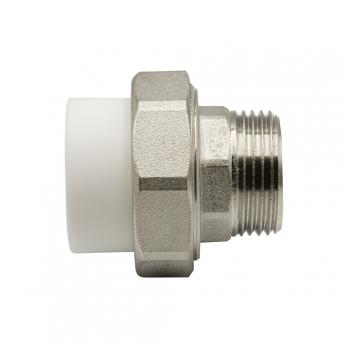 Муфта комб. разъемная, нар 32х1'' EVER® plast  БЕЛЫЙ (Россия)