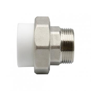 Муфта комб. разъемная, нар 40х1 1/4" EVER® plast  БЕЛЫЙ (Россия)