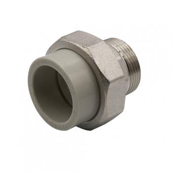 Муфта комб. разъемная, нар 40х1 1/4'' EVER® plast  СЕРЫЙ (Россия)