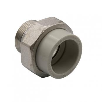 Муфта комб. разъемная, нар 40х1 1/4'' EVER® plast  СЕРЫЙ (Россия)