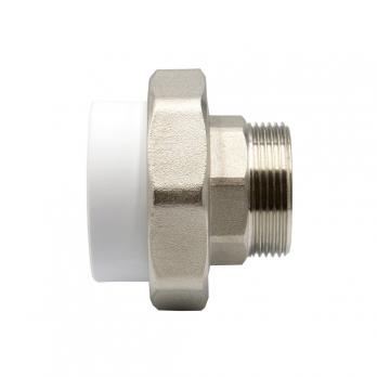 Муфта комб. разъемная, нар 50х1 1/2" EVER® plast  БЕЛЫЙ (Россия)