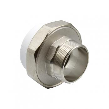 Муфта комб. разъемная, нар 63х2" EVER® plast  БЕЛЫЙ (Россия)