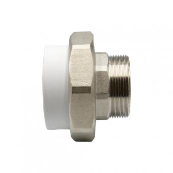 Муфта комб. разъемная, нар 63х2" EVER® plast  БЕЛЫЙ (Россия)