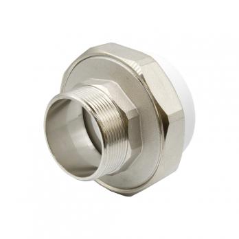 Муфта комб. разъемная, нар 63х2" EVER® plast  БЕЛЫЙ (Россия)