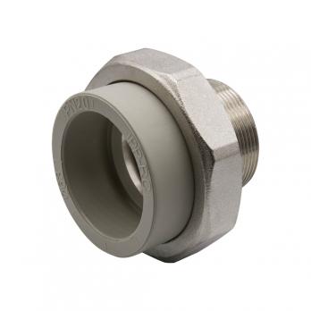 Муфта комб. разъемная, нар 63х2'' EVER® plast   СЕРЫЙ (Россия)