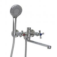 Смеситель для ванны и раковины 1/2 кер Казань КС 63007254 КРЕСТ L-нос мет мах ЕВРО