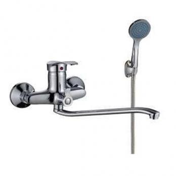 Смеситель для ванны и раковины 40к Казань КС 201242 S-нос мет флаж мет шланг лейка