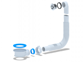 Адаптерное кольцо Ани д/мойки 22 мм N420SR1 круглый верт перелив АНИ пласт