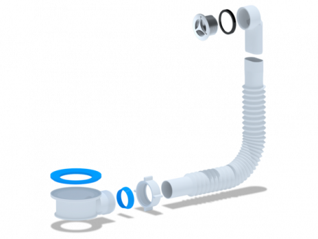 Адаптерное кольцо Ани д/мойки 22 мм N420SR1 круглый верт перелив АНИ пласт