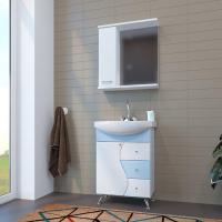 Зеркальный шкаф "Росток 65" левый без подсветки ПВХ)