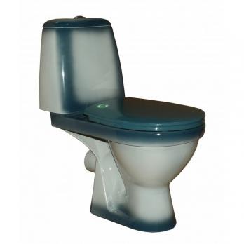 Унитаз-компакт "Премьер" зеленый (гориз, нижн, сид. полип., 2-кн.арм) (Rosa)