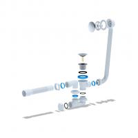 Обвязка на ванну 1 1/2*40 с вып Click-Clack грибок, с перел с г/т 40*50 EC255G АНИ пласт