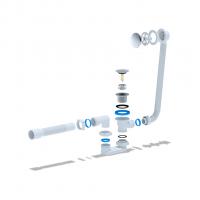 Обвязка на ванну 1 1/2*40*50 плоск с вып. Click-Clack(грибок-сетка) и перелив Ani ЕC055GS АНИ пласт