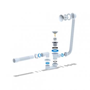 Обвязка на ванну 1 1/2*40*50 плоск с вып. Click-Clack(грибок-сетка) и перелив Ani ЕC055GS АНИ пласт