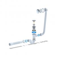 Обвязка на ванну 1 1/2*40*50 с вып. Click-Clack(грибок-сетка) и переливом Ani ЕC155GS АНИ пласт