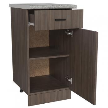 Стол разделочный 40 шимо/ясень темный (1 ящик), столешница гранит пёстрый