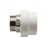 Муфта комб. нар 50х1 1/2'' под ключ EVER® plast БЕЛЫЙ (Россия)