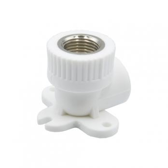 Уголок комб. вн 20х1/2'' с креплением EVER® plast  БЕЛЫЙ (Россия)