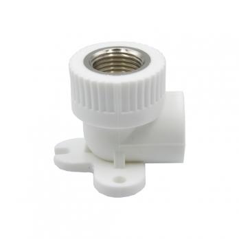 Уголок комб. вн 20х1/2'' с креплением EVER® plast  БЕЛЫЙ (Россия)