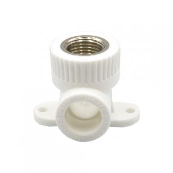 Уголок комб. вн 20х1/2'' с креплением EVER® plast  БЕЛЫЙ (Россия)