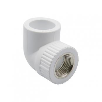 Уголок комб. вн 25х1/2'' EVER® plast  БЕЛЫЙ (Россия)