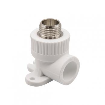 Уголок комб. нар 20х1/2'' с креплением EVER® plast БЕЛЫЙ (Россия)