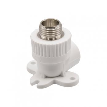 Уголок комб. нар 20х1/2'' с креплением EVER® plast БЕЛЫЙ (Россия)