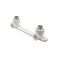 Уголок комб. нар 20х1/2'' с креплением двойной EVER® plast БЕЛЫЙ (Россия)