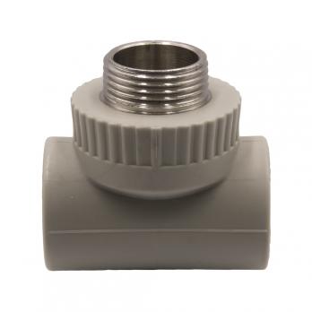 Тройник комб. нар 32х1''х32 EVER® plast  СЕРЫЙ (Россия)