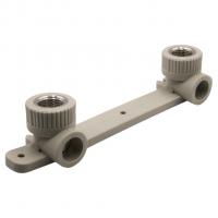 Уголок комб. вн 20х1/2'' с креплением двойной EVER® plast  СЕРЫЙ (Россия)