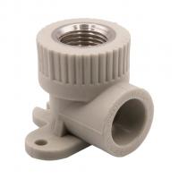 Уголок комб. вн 20х1/2'' с креплением EVER® plast  СЕРЫЙ (Россия)