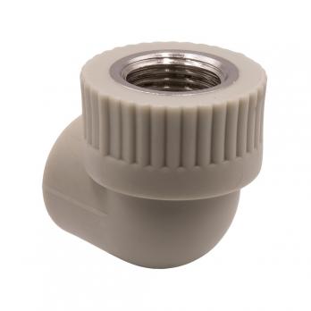 Уголок комб. вн 20х1/2'' EVER® plast  СЕРЫЙ (Россия)