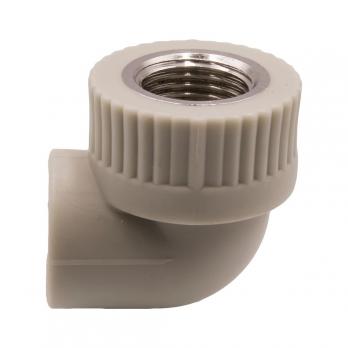 Уголок комб. вн 20х1/2'' EVER® plast  СЕРЫЙ (Россия)