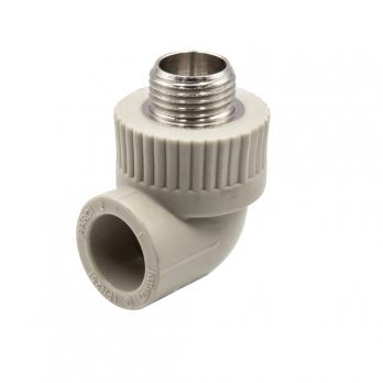 Уголок комб. нар 20х1/2'' EVER® plast  СЕРЫЙ (Россия)