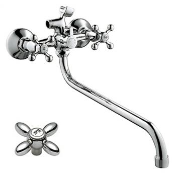 Смеситель для ванны и раковины 1/2 кер HB2227-2 HAIBA картридж перекл