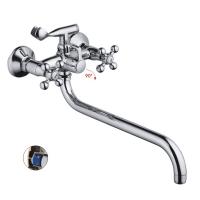 Смеситель для ванны и раковины 1/2 кер HB2619-2 HAIBA картридж перекл КРЕСТ