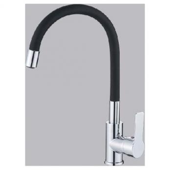 Смеситель для кухни 35к HB70112-7 HAIBA гибкий излив, б/отв боковая,ЧЕРНЫЙ/ХРОМ