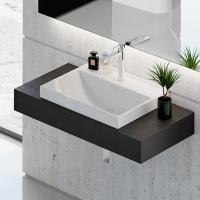 Раковина накладная "Fest- 60" белая, без кроншт (Sanita Luxe)