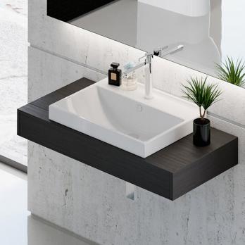 Раковина накладная "Fest- 60" белая, без кроншт (Sanita Luxe)