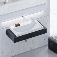 Раковина накладная "Fest-80" белая, без кроншт (Sanita Luxe)