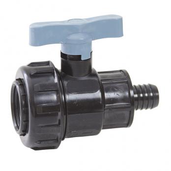 Кран шаровой 3/4 - 1 вн/штуцер на р/шл ПЭ PN16 ITAL*